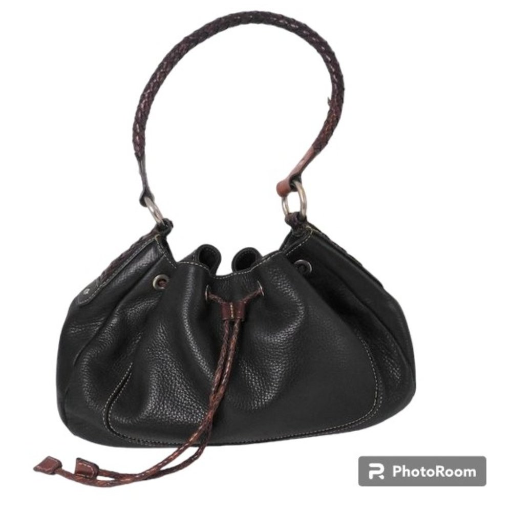 Fossil Drawstring Shoulder Bag With Braided Leath… - image 1